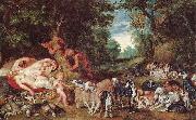 Peter Paul Rubens Nymphen Satyrn und Hunde Spain oil painting artist